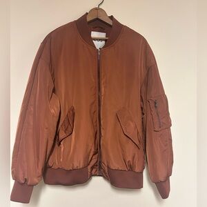COS Bomber Jacket Flight Pilot Aviator Burnt Orange Men’s Size Medium Like New